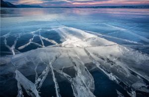 Frozen lake